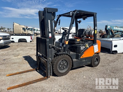 2022 (unverified) Doosan G25E-7LP 4600 lb Pneumatic Tire Forklift