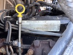 Engine with Emission Label