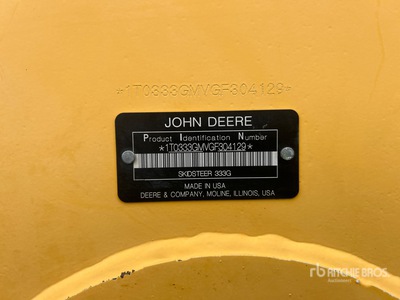 2016 John Deere 333G Two-Speed Compact Track Loader
