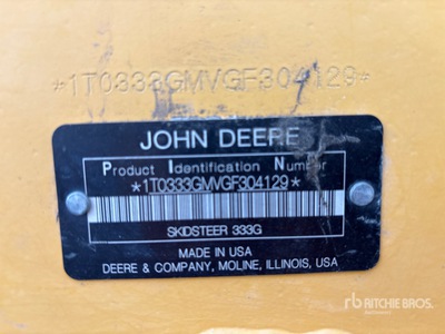 2016 John Deere 333 Oruga cargadora compacta