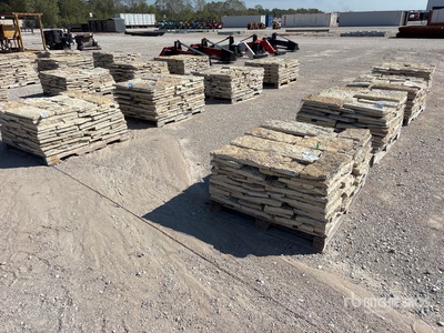 Quantity of (10) Pallets of Lueders Texas Buff Roughback 8 - 12 Inch Veneer Stone
