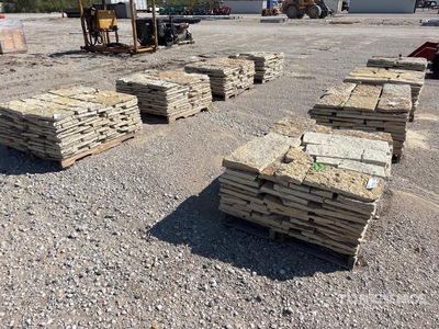 Quantity of (10) Pallets of Lueders Texas Buff Roughback 8 - 12 Inch Veneer Stone