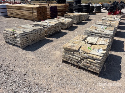 Quantity of (10) Pallets of Lueders Texas Buff Roughback 8 - 12 Inch Veneer Stone