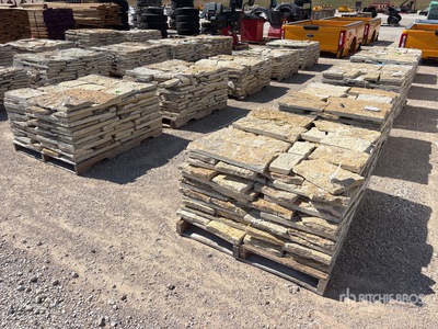 Quantity of (10) Pallets of Lueders Texas Buff Roughback 8 - 12 Inch Veneer Stone
