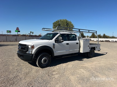 2021 Ford F-550 XL 4x4 Crew Cab Flatbed Truck
