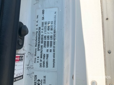 2016 Hino 268 Van Truck