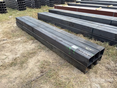 Quantity of (6) 6 in x 6 in x 10 ft Square Tubing (Unused)