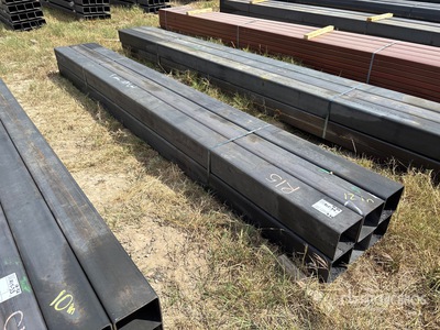 Quantity of (6) 6 in x 6 in x 12 ft Square Tubing (Unused)
