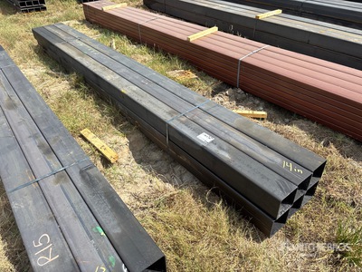 Quantity of (6) 6 in x 6 in x 14 ft Square Tubing (Unused)