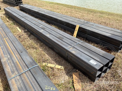 Quantity of (6) 6 in x 6 in x 20 ft Square Tubing Divers (Unused)