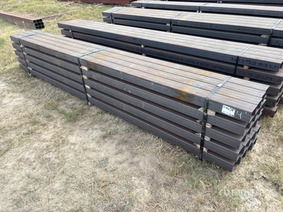 Quantity of (20) 5 in x 4 in x 14 ft 2 in Rectangle Tubing Varios, tienda, almacen, consumidor (Unused)