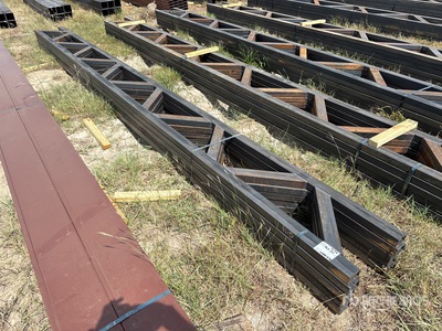 Quantity of (5) 18 in x 20 ft Metal Trusses (Unused)