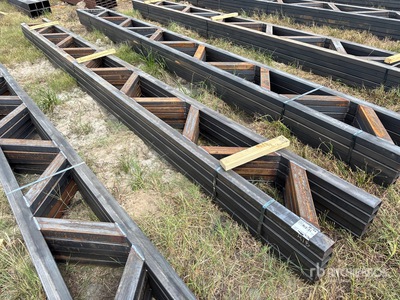 Quantity of (5) 18 in x 20 ft Metal Trusses (Unused)