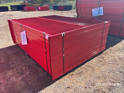 Quantity of (30) 7 ft 5 in x 5 ft 10 in Powder Coated Temporary Site Fence (Unused)