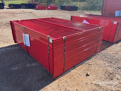 Quantity of (30) 7 ft 5 in x 5 ft 10 in Powder Coated Temporary Site Fence (Unused)