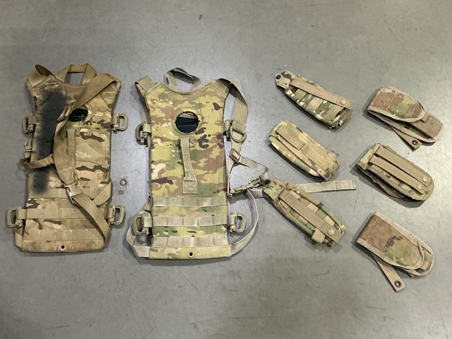 (143) Ammo Pockets, (31) Hydration Carriers, (89) Belts & Assorted Items (143) Ammo Pockets, (31) Hydration Carriers, (89) Belts & Assorted Items