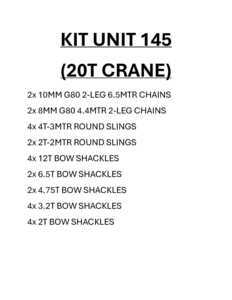 Quantity of Rigging - Fits 2022 Tadano GR200EX
