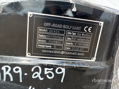 2026 SDLOOL SL-GC42S Electric Off-Road Golf Cart (Inoperable)