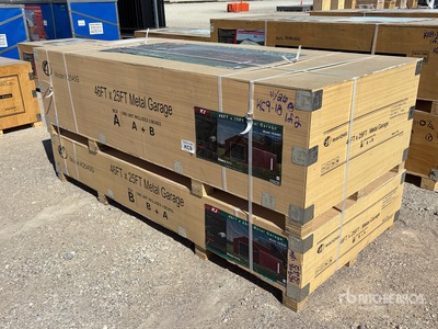 2026 KJ K2545G 25 ft x 45 ft Metal Garage Storage Building (Unused)