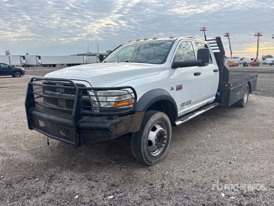 2011 Dodge Ram 5500 4x2 Crew Cab Flatbed Truck
