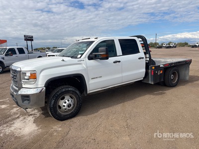 2018 GMC 3500 4x4 Crew Cab Camión Caja Abierta