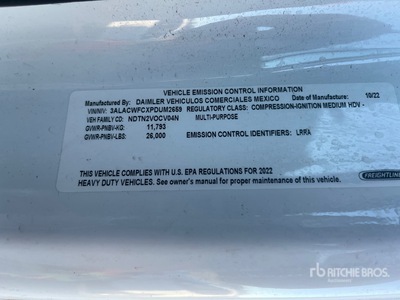 2023 Freightliner M2 106 Van Truck (Inoperable)