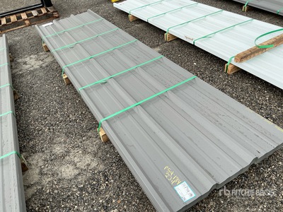Quantity of 2026 Kit Containers Steel R Panels 12'x3' GREY (Unused)