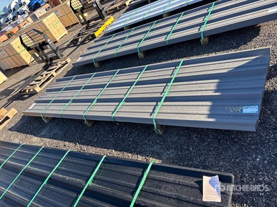 Quantity of 2026 Kit Containers 3 ft x 12 ft Steel R Panels GREY その他 - 店舗 & 倉庫 (Unused)