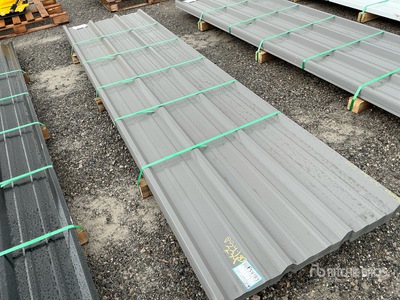 Quantity of 2026 Kit Containers Steel R Panels 12'x3' GREY (Unused)