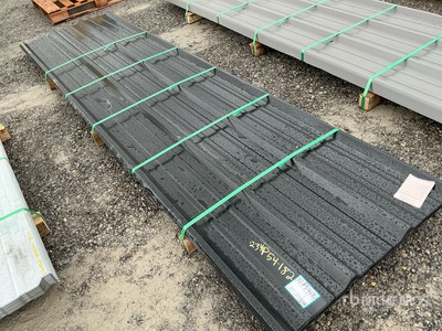 Quantity of 2026 Kit Containers Steel R Panels 12'x3' BLACK (Unused)