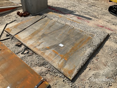 Quantity of (2) 2026 Kit Containers Steel 6 ft 0 in x 7 ft 10 in (1 in Thick) Steel Plates (Unused)