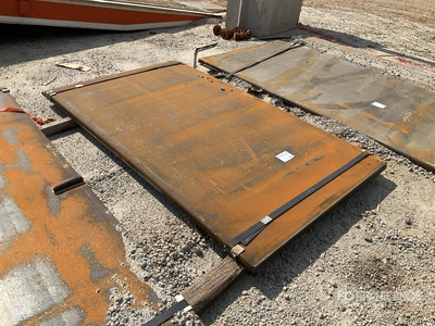 Quantity of (2) 2026 Kit Containers Steel 4 ft 0 in x 6 ft 10 in (1 in Thick) Steel Plates (Unused)