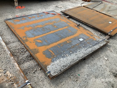 Quantity of (2) 2026 Kit Containers Steel 6 ft 0 in x 7 ft 10 in (1 in Thick) Steel Plates (Unused)