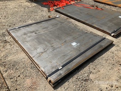 Quantity of (2) 2026 Kit Containers Steel 5 ft 0 in x 6 ft 0 in (1 in Thick) Steel Plates (Unused)