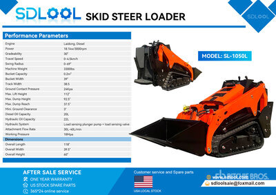 2026 SDLOOL SL-1050L Mini Compact Track Loader (Unused)