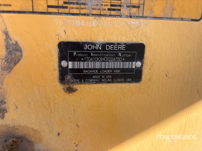 2012 John Deere 410K Graaflaadmachine
