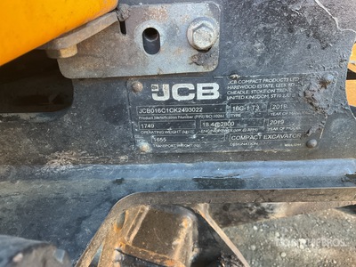 2019 JCB 16c-1 Mini Excavadora