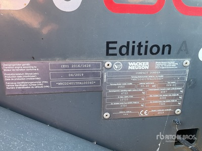 2019 Wacker Neuson DV60 جرار نقل