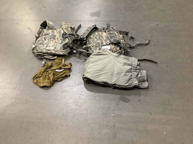 (17) Assault Packs, (38) Cold Weather Undershirts & Assorted Items