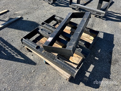 Quantity of (3) All-Star 46 in Skid Steer Attachment Mounting Plate (Unused)