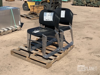 (10) Plastic Chrome-Frame Chairs