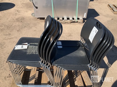 (10) Plastic Chrome-Frame Chairs