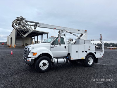 Altec A40P 40 ft on 2015 Ford F-750 XL 4x2 Cable Placer Bucket Truck