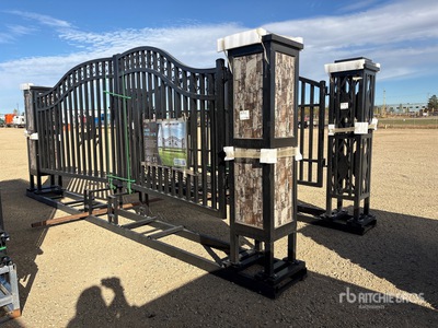 Chery 20 ft x 8 ft Steel Bi-Parting ドライブウェイ ゲート (Unused)