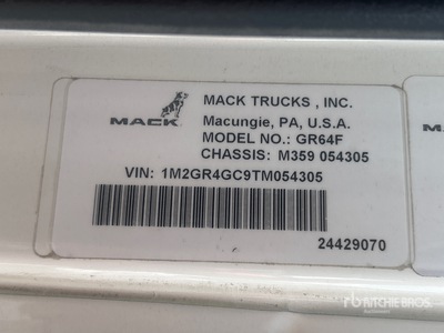 2026 Mack GR64F 6x4 Tri/A Camión dumper