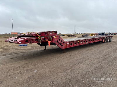 2009 Peerless LB65-SDLRSOW-24A 60 ft 24-Wheel C/W neck extension Remolque de Cuello Abatible