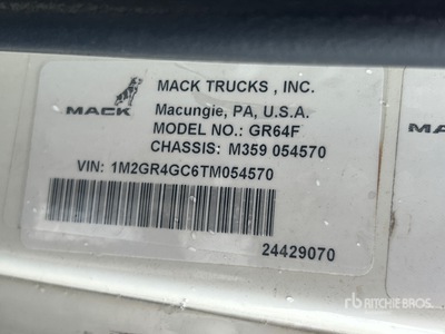 2026 Mack GR64F 6x4 Tri/A-kiepwagen