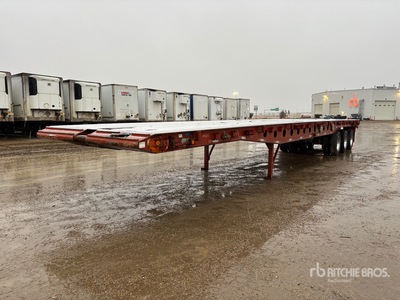 2014 Stellar 53 ft Tri/A Flatbed 45 Ton Oilfield Trailer