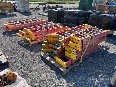 Quantity of (3) Pallets of Werner 6 ft- 10 ft Fiberglass Échelle