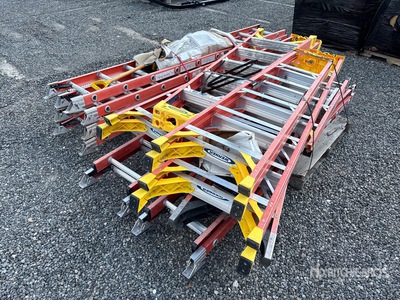 Quantity of Werner 4 ft- 10 ft Fiberglass Échelle